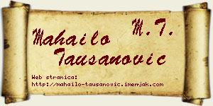 Mahailo Taušanović vizit kartica